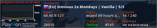 баннер для сервера rust. [EU] Stevious 2x Mondays | Vanilla | 5/3