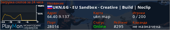 баннер для сервера rust. UKN.GG - EU Sandbox - Creative | Build | Noclip