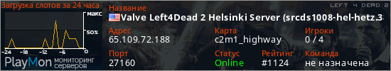 баннер для сервера l4d2. Valve Left4Dead 2 Helsinki Server (srcds1008-hel-hetz.380.146)