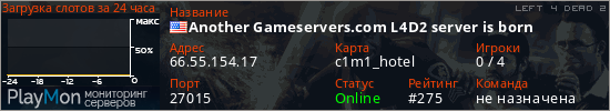 баннер для сервера l4d2. Another Gameservers.com L4D2 server is born