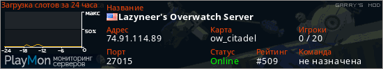 баннер для сервера garrysmod. Lazyneer's Overwatch Server