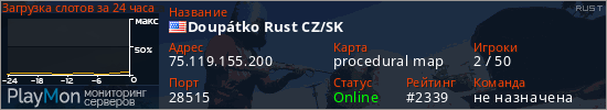 баннер для сервера rust. Doup&aacute;tko Rust CZ/SK