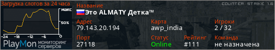 баннер для сервера cs. Это ALMATY Детка™