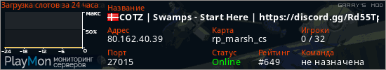 баннер для сервера garrysmod. COTZ | Swamps - Start Here | https://discord.gg/Rd55Tps8jt