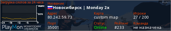 баннер для сервера rust. Новосибирск | Monday 2x