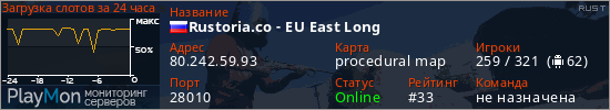 баннер для сервера rust. Rustoria.co - EU East Long
