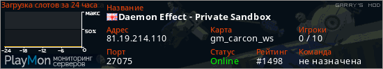 баннер для сервера garrysmod. Daemon Effect - Private Sandbox