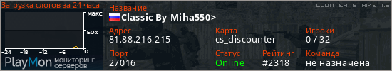 баннер для сервера cs. Classic By Miha550>