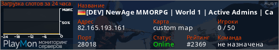 баннер для сервера rust. [DEV] NewAge MMORPG | World 1 | Active Admins | Carbon Modded