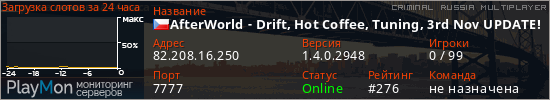 баннер для сервера crmp. AfterWorld - Hot Coffee, Tuning, 3rd Nov UPDATE!, Drifting