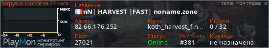 баннер для сервера tf2. nN| HARVEST |FAST| noname.zone