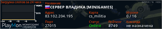баннер для сервера garrysmod. СЕРВЕР ВЛАДИКА [MINIGAMES]