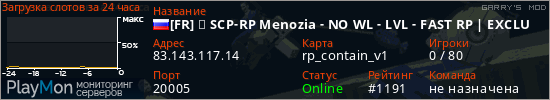 баннер для сервера garrysmod. [FR] ➤ SCP-RP Menozia - NO WL - LVL - FAST RP | EXCLU