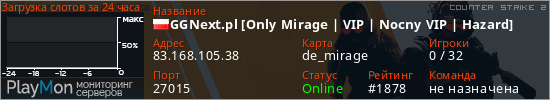 баннер для сервера cs2. GGNext.pl [Only Mirage | VIP | Nocny VIP | Hazard]