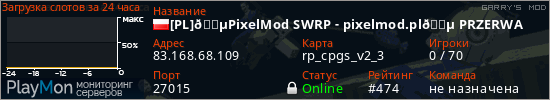 баннер для сервера garrysmod. [PL]🔵PixelMod SWRP - pixelmod.pl🔵 PRZERWA