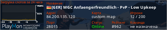 баннер для сервера rust. [GER] MGC Anfaengerfreundlich - PvP - Low Upkeep
