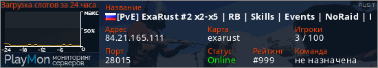 баннер для сервера rust. [PvE] ExaRust #2 x2-x5 | RB | Skills | Events | NoRaid | NoKill