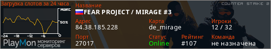баннер для сервера cs2. FEAR PROJECT / MIRAGE #3