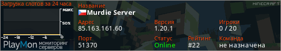 баннер для сервера minecraft. Murdie Server