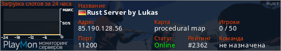 баннер для сервера rust. Rust Server by Lukas