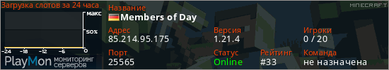 баннер для сервера minecraft. Members of Day