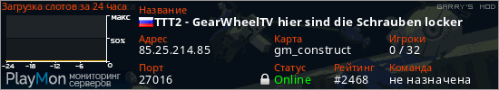 баннер для сервера garrysmod. TTT2 - GearWheelTV hier sind die Schrauben locker