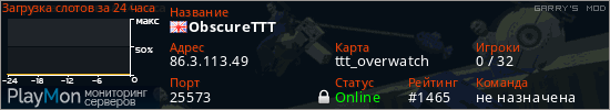 баннер для сервера garrysmod. ObscureTTT