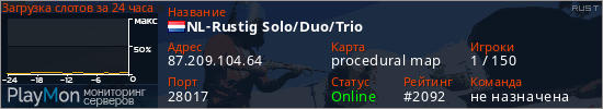 баннер для сервера rust. NL-Rustig Solo/Duo/Trio