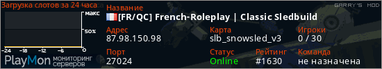 баннер для сервера garrysmod. [FR/QC] French-Roleplay | Classic Sledbuild
