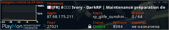 баннер для сервера garrysmod. [FR] 💎 Ivory - DarkRP | Maintenance pr&eacute;paration de la V2
