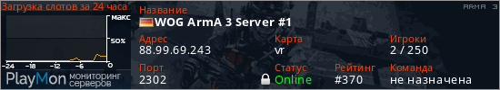 баннер для сервера arma3. WOG ArmA 3 Server #1