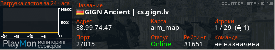 баннер для сервера cs. GIGN Ancient | cs.gign.lv