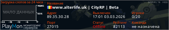 баннер для сервера garrysmod. www.alterlife.uk | CityRP | Beta