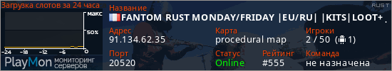 баннер для сервера rust. FANTOM RUST MONDAY/FRIDAY |EU/RU| |KITS|LOOT+|MYMINI| X20