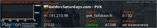 баннер для сервера cs. GoldsrcSaturdays.com - PVK