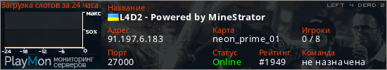 баннер для сервера l4d2. L4D2 - Powered by MineStrator