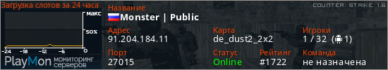 баннер для сервера cs. Monster | Public