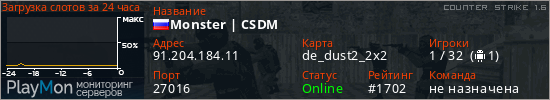 баннер для сервера cs. Monster | CSDM