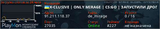 баннер для сервера csgo. X-CLUSIVE | ONLY MIRAGE | CS:GO | ЗАПУСТИЛИ ДРОПЫ СКИНОВ