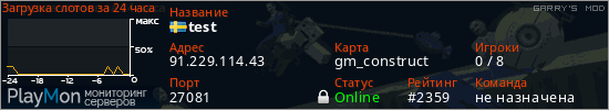 баннер для сервера garrysmod. test