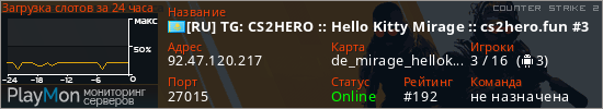 баннер для сервера cs2. [RU] TG: CS2HERO :: Hello Kitty Mirage :: cs2hero.fun #3