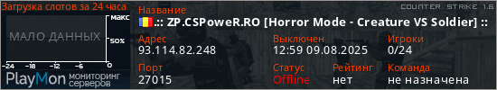 баннер для сервера cs. .:: ZP.CSPoweR.RO [Horror Mode - Creature VS Soldier] ::.