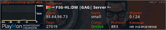 баннер для сервера hl. -= FSG-HL:DM |GAG| Server =-