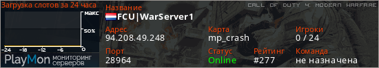 баннер для сервера cod4. FCU|WarServer1