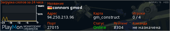 баннер для сервера garrysmod. connors gmod