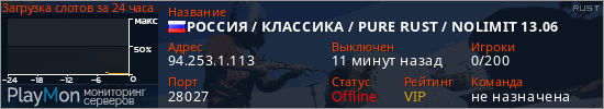 баннер для сервера rust. РОССИЯ / КЛАССИКА / PURE RUST / NOLIMIT 13.06