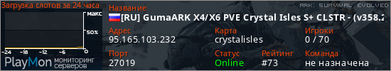 баннер для сервера ark. [RU] GumaARK X4/X6 PVE Crystal Isles S+ CLSTR - (v358.24)