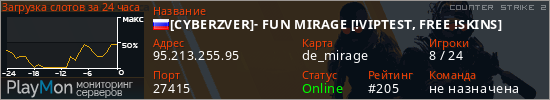 баннер для сервера cs2. [CYBERZVER]- FUN MIRAGE [!VIPTEST, FREE !SKINS]