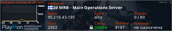 баннер для сервера arma3. 2d MRB - Main Operations Server