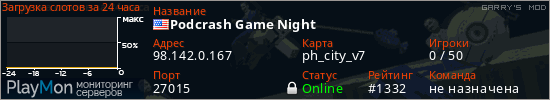 баннер для сервера garrysmod. Podcrash Game Night